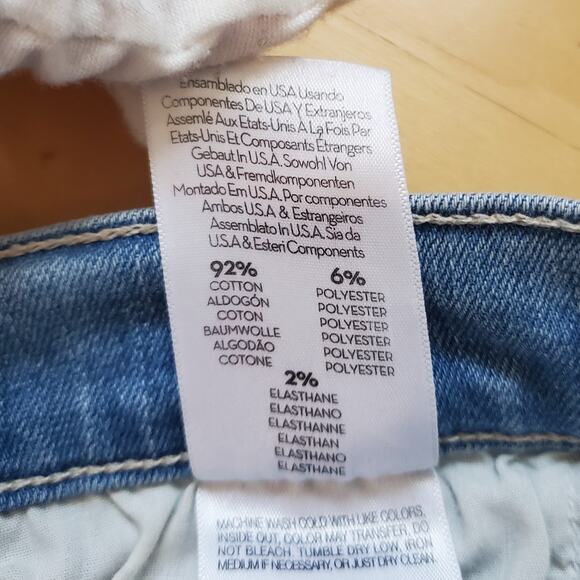 Mother The Weekender Fray Flared Jeans Dreamer Blue Denim Stretch USA Size 27 - Picture 10 of 11